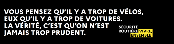 Une campagne pour sensibiliser cyclistes et automobilistes à un meilleur partage de la route 