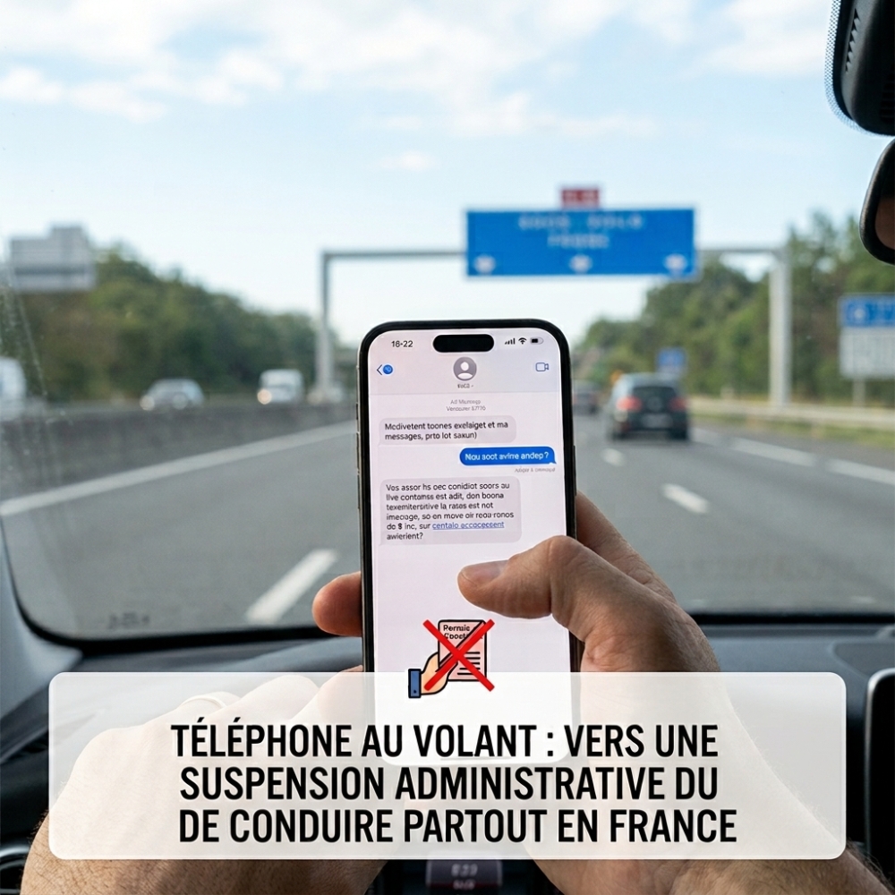 Téléphone au volant : vers une suspension du permis partout en France, une mesure indispensable pour sauver des vies